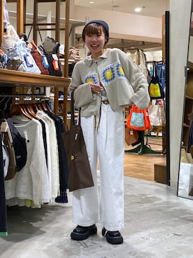 「niko and...（ニコアンド）のオリジナル2Pレースアップシューズ（その他シューズ、ブラック系）」を使った、いくみさん（レディース・155cm）の冬コーディネート