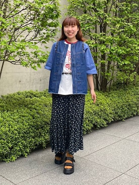 「niko and...（ニコアンド）のアイテム」を使った、いくみさん（レディース・155cm）の春コーディネート