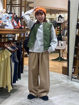 「GYMPHLEX（ジムフレックス）のアイテム」を使った、いくみさん（レディース・155cm）の春コーディネート