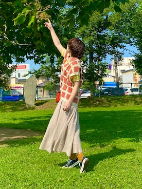 「ニコアンド」｜「アイテム（その他）」を使った、いくみさん（レディース・155cm）の秋コーディネート