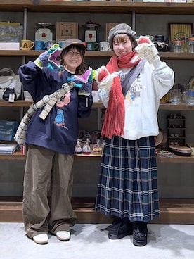 「アイテム（モカシン/デッキシューズ）」を使った、いくみさん（レディース・155cm・20代）の冬コーディネート