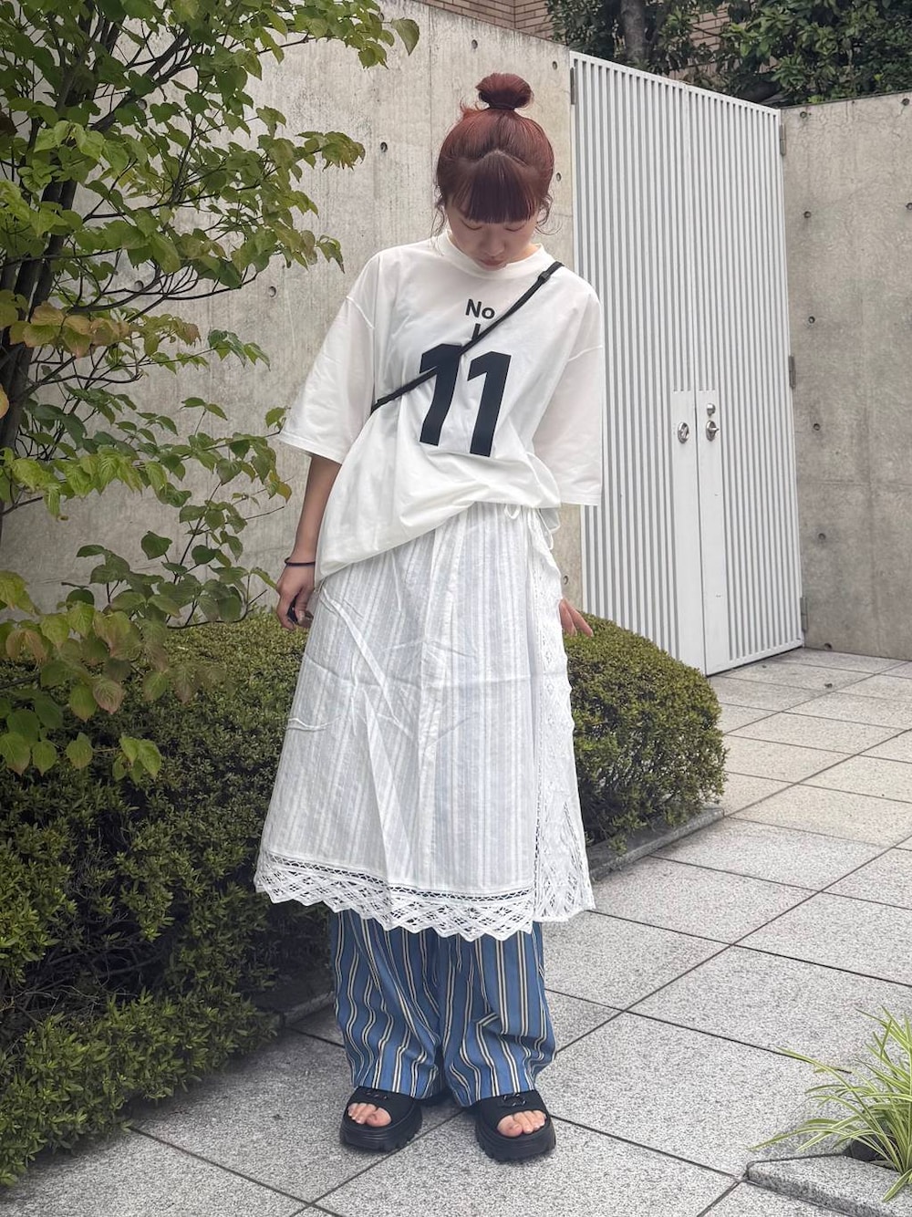 2WAYバテンフリルキャミスカートを使った人気ファッション
