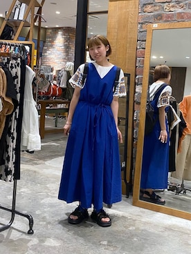 「アイテム（ドレス）」を使った、いくみさん（レディース・155cm）の夏コーディネート