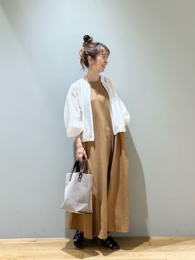 「green label relaxing（グリーンレーベルリラクシング）のアイテム（ブルゾン）」を使った、藤田（fujita）さん（レディース・157cm）の春コーディネート
