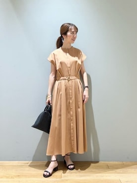 「ビジネス」｜「アイテム（ワンピース/ドレス）」を使った、藤田（fujita）さん（レディース・157cm）の春コーディネート