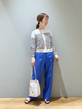 「アイテム（トートバッグ、シルバー系）」を使った、藤田（fujita）さん（レディース・157cm）の春コーディネート