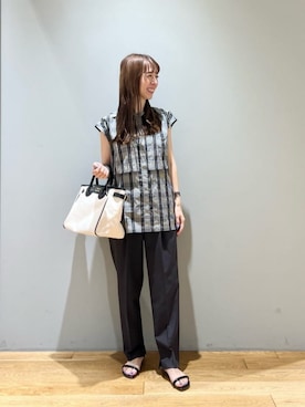 「ビジネス」｜「アイテム（サンダル）」を使った、藤田（fujita）さん（レディース・157cm）の夏コーディネート