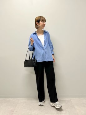 「green label relaxing（グリーンレーベルリラクシング）のアイテム」を使った、藤田（fujita）さん（レディース・157cm）の春コーディネート