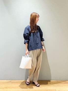 「ビジネス」｜「アイテム（サンダル）」を使った、藤田（fujita）さん（レディース・157cm）の夏コーディネート