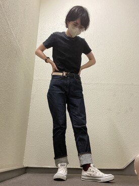 メガネを使った 夏コーデ のレディース人気ファッションコーディネート 髪型 ベリーショートヘアー Wear