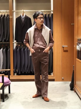 「UNITED ARROWS（ユナイテッドアローズ）のアイテム」を使った、HORIKAWA HARUKIさん（メンズ・174cm）の秋コーディネート