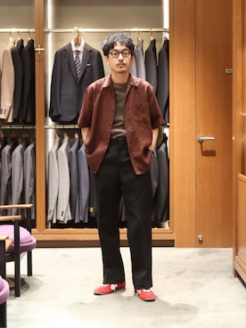 「UNITED ARROWS（ユナイテッドアローズ）のアイテム」を使った、HORIKAWA HARUKIさん（メンズ・173cm）の夏コーディネート