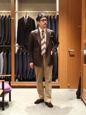 「Paraboot（パラブーツ）のアイテム」を使った、HORIKAWA HARUKIさん（メンズ・174cm）の秋コーディネート