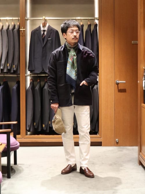 セール】【別注】＜Drake's＞ホースライダー スカーフ（ストール