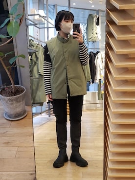 「Uiscel（ユイセル）のアイテム（ジャケット/アウター）」を使った、lisaasilさん（レディース・160cm）の冬コーディネート