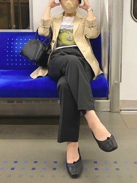 「Mila Owen」｜「アイテム（その他アウター）」を使った、lisaasilさん（レディース・160cm）の秋コーディネート