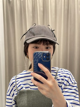 「SMELLY（スメリー）のアイテム（帽子）」を使った、lisaasilさん（レディース・160cm）の春コーディネート