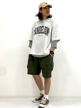 「BACK NUMBER（バックナンバー）のアイテム（キャップ）」を使った、マッスルさん（メンズ・169cm）の夏コーディネート