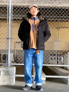 「CAMP7（キャンプセブン）のアイテム（ジャケット/アウター）」を使った、マッスルさん（メンズ・169cm）の冬コーディネート
