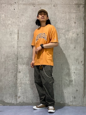 「BEN DAVIS（ベンデイビス）のアイテム（パンツ）」を使った、マッスルさん（メンズ・169cm）の春コーディネート