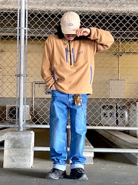 「CAMP7（キャンプセブン）のアイテム」を使った、マッスルさん（メンズ・169cm）の冬コーディネート