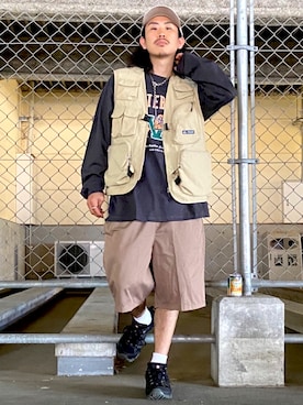 「BACK NUMBER（バックナンバー）のアイテム（キャップ）」を使った、マッスルさん（メンズ・169cm）の秋コーディネート