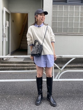 「LOUNGEDRESS（ラウンジドレス）のアイテム（ピアス（両耳用））」を使った、riko ishikawaさん（レディース・158cm）の秋コーディネート