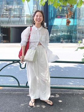 「ワントーンコーディネート」｜riko ishikawaさん（レディース・158cm）の夏コーディネート