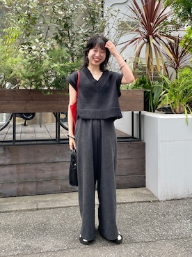 「ベストコーデ」｜「アイテム（スラックス）」を使った、riko ishikawaさん（レディース・158cm）の夏コーディネート