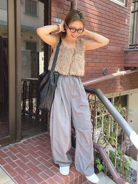 「ファー」｜riko ishikawaさん（レディース・158cm）の秋コーディネート