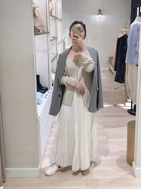 「Omekashi（オメカシ）のアイテム（ジャケット/アウター）」を使った、riko ishikawaさん（レディース・158cm）の冬コーディネート
