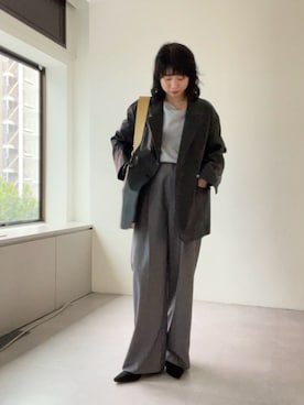 「Omekashi（オメカシ）のアイテム（ジャケット/アウター）」を使った、riko ishikawaさん（レディース・158cm）の秋コーディネート