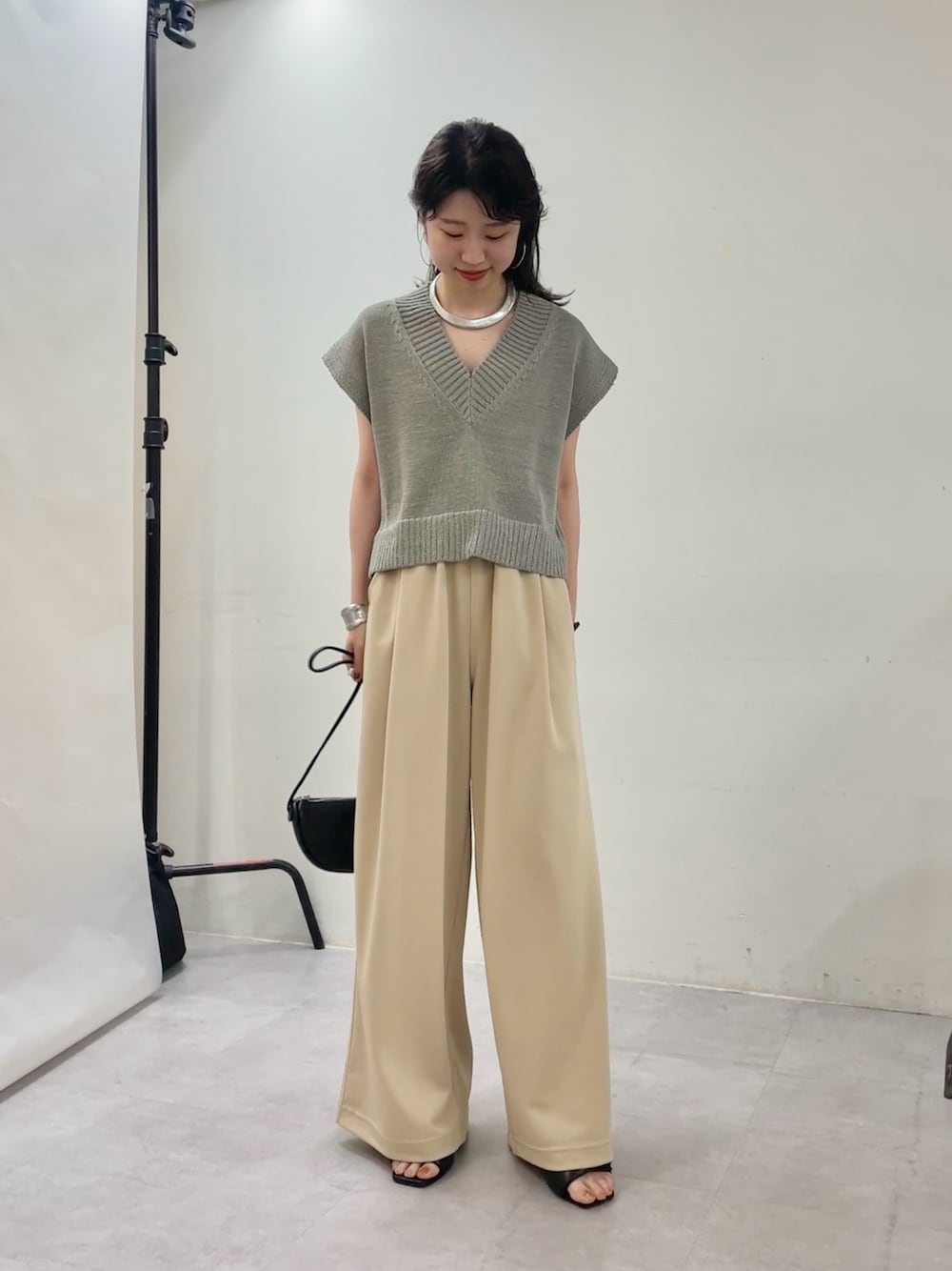 Omekashi（オメカシ）の「テープヤーンニットベスト（ニット