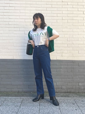 「アイテム（リング）」を使った、yukoさん（レディース・147cm）の秋コーディネート