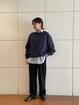 「CONVERSE TOKYO（コンバーストウキョウ）のアイテム（スラックス）」を使った、MIOさん（レディース・157cm）の秋コーディネート