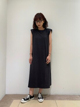 「CONVERSE TOKYO（コンバーストウキョウ）のアイテム（ワンピース/ドレス）」を使った、MIOさん（レディース・157cm）の夏コーディネート