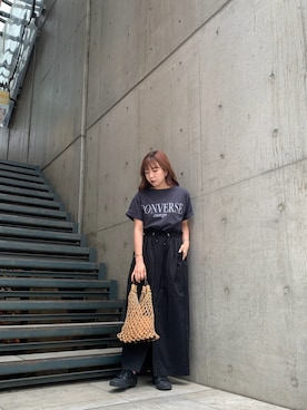 「CONVERSE TOKYO（コンバーストウキョウ）のアイテム」を使った、MIOさん（レディース・157cm）の夏コーディネート