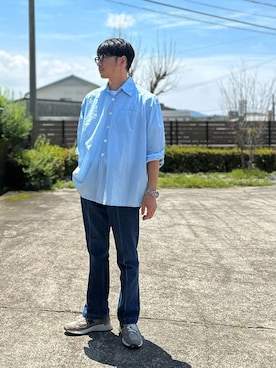 「JJJJound（ジョウンド）のアイテム」を使った、whata1986さん（メンズ・182cm）の春コーディネート