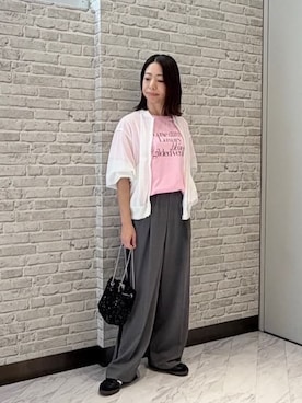 「INDIVI（インディヴィ）のアイテム」を使った、Mikoさん（レディース・157cm）の春コーディネート