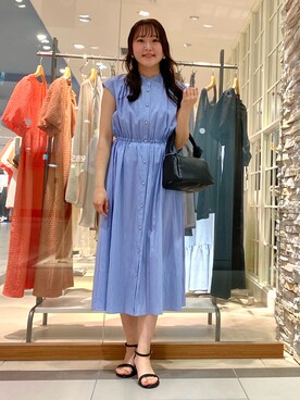 「NOLLEY’S（ノーリーズ）のストラップサンダル（サンダル）」を使った、Mihoさん（レディース・159cm）の春コーディネート