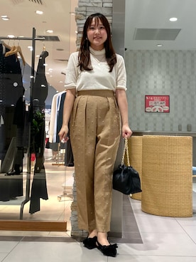 「ドットパンツ」｜Mihoさん（レディース・159cm）の秋コーディネート