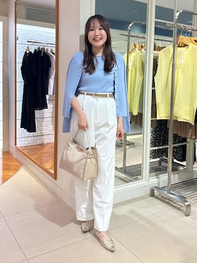 「NOLLEY’S（ノーリーズ）のアイテム」を使った、Mihoさん（レディース・160cm）の夏コーディネート