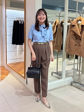 「NOLLEY’S（ノーリーズ）のアイテム」を使った、Mihoさん（レディース・160cm）の秋コーディネート
