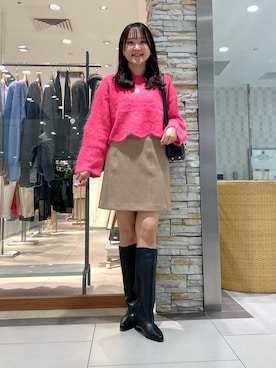 「Laraaji（ララージ）のアイテム（トップス）」を使った、Mihoさん（レディース・159cm）の秋コーディネート