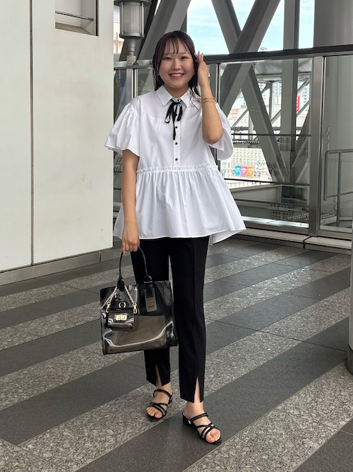 セール】ペプラムリボンシャツブラウス（シャツ/ブラウス）｜NOLLEY'S