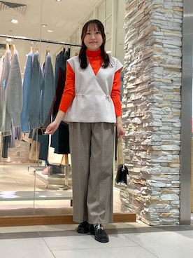 「ベストコーデ」｜「アイテム（ローファー）」を使った、Mihoさん（レディース・159cm）の秋コーディネート