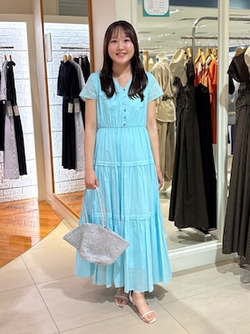 「The Bagmati（ザバグマティ）の【BAGMATI/ バグマティ】バケットメタリックカゴ（かごバッグ、シルバー系）」を使った、Mihoさん（レディース・160cm）の春コーディネート