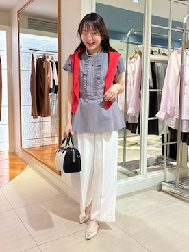 「NOLLEY’S（ノーリーズ）のアイテム」を使った、Mihoさん（レディース・160cm）の春コーディネート