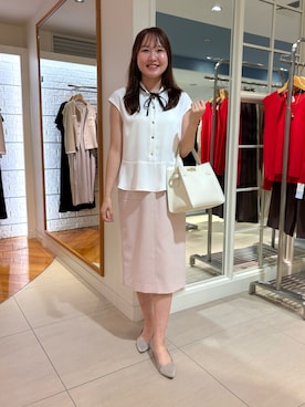 「NOLLEY’S Sophi（ノーリーズソフィ）のアイテム」を使った、Mihoさん（レディース・159cm）の夏コーディネート