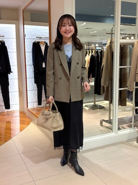 「アイテム（カチューシャ）」を使った、Mihoさん（レディース・160cm）の冬コーディネート